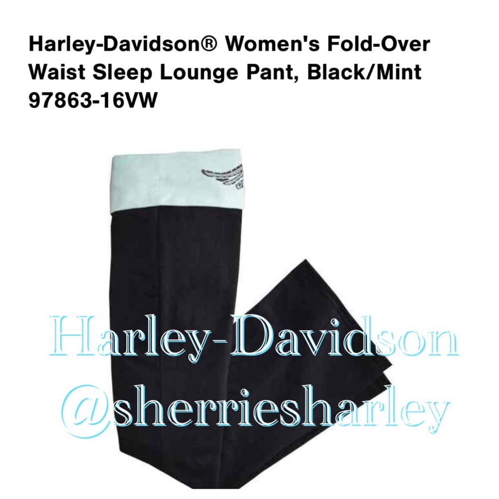 Women’s Large Harley-Davidson Lounge Pant NWT Size 022L (XXL) Mint fold over